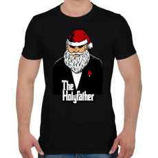 PRINTFASHION Mikulás keresztapa - Férfi póló - Fekete