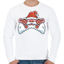 PRINTFASHION Mikulás kontroller - Férfi pulóver - Fehér férfi pulóver, kardigán