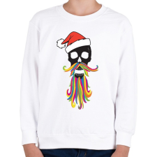 PRINTFASHION Mikulás koponya - Gyerek pulóver - Fehér gyerek pulóver, kardigán