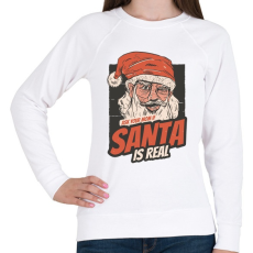 PRINTFASHION Mikulás létezik - kérdezd meg anyát - Női pulóver - Fehér