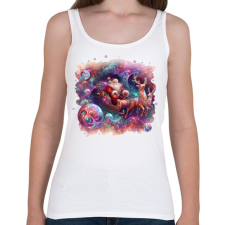 PRINTFASHION Mikulás - Női atléta - Fehér női trikó