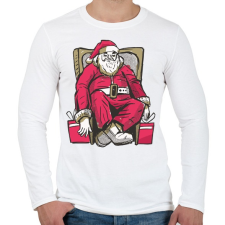 PRINTFASHION Mikulás pihen - Férfi hosszú ujjú póló - Fehér férfi póló