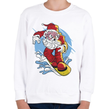 PRINTFASHION Mikulás - szörföző_Rajztábla 1 - Gyerek pulóver - Fehér gyerek pulóver, kardigán