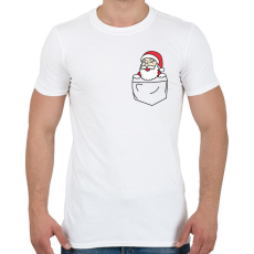 PRINTFASHION Mikulás zsebben - Férfi póló - Fehér