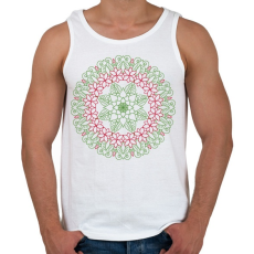PRINTFASHION Mikulásvirágos téli mandala - Férfi atléta - Fehér