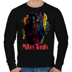 PRINTFASHION miles davis colorful - Férfi pulóver - Fekete