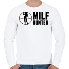 PRINTFASHION Milf hunter - Férfi pulóver - Fehér