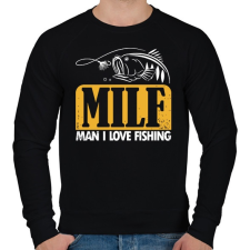 PRINTFASHION MILF pecás - Férfi pulóver - Fekete férfi pulóver, kardigán