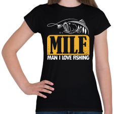 PRINTFASHION MILF pecás - Női póló - Fekete női póló