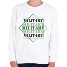 PRINTFASHION Military - Gyerek pulóver - Fehér gyerek pulóver, kardigán