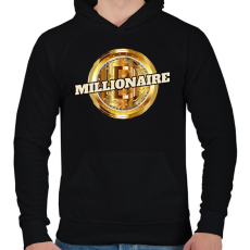 PRINTFASHION MILLIONAIRE - Férfi kapucnis pulóver - Fekete