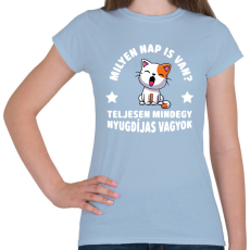 PRINTFASHION Milyen nap is van? - Női póló - Világoskék