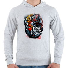 PRINTFASHION Minden átkozott nap - Férfi kapucnis pulóver - Sport szürke