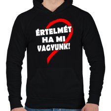 PRINTFASHION Minden értelmét veszti - Férfi kapucnis pulóver - Fekete női pulóver, kardigán