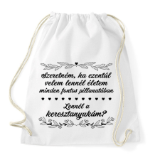 PRINTFASHION Minden fontos pillanatban - Sportzsák, Tornazsák - Fehér tornazsák