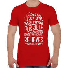 PRINTFASHION Minden lehetséges - Férfi póló - Piros