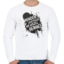 PRINTFASHION Minden lehetséges ha hiszel benne! - Férfi pulóver - Fehér férfi pulóver, kardigán
