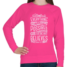 PRINTFASHION Minden lehetséges - Női pulóver - Fukszia női pulóver, kardigán