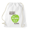 PRINTFASHION minden-nap-egy-alma-brown-green - Sportzsák, Tornazsák - Fehér