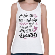 PRINTFASHION Minden nap ugyanúgy szeretlek - Női atléta - Fehér