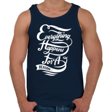 PRINTFASHION Minden okkal történik - Férfi atléta - Sötétkék