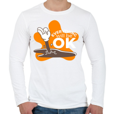 PRINTFASHION Minden rendben - Férfi hosszú ujjú póló - Fehér