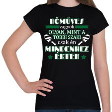 PRINTFASHION Mindenhez értek - Női póló - Fekete női póló