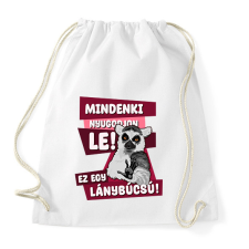PRINTFASHION Mindenki nyugodjon le lánybúcsú - Sportzsák, Tornazsák - Fehér tornazsák