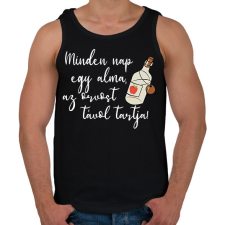 PRINTFASHION Mindennap egy alma - Férfi atléta - Fekete atléta, trikó