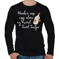 PRINTFASHION Mindennap egy alma - Férfi hosszú ujjú póló - Fekete férfi póló