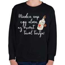 PRINTFASHION Mindennap egy alma - Gyerek pulóver - Fekete