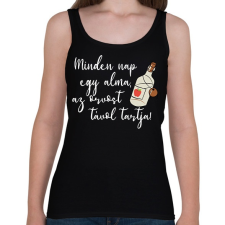 PRINTFASHION Mindennap egy alma - Női atléta - Fekete női trikó