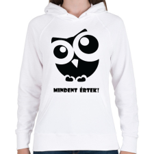 PRINTFASHION Mindent értek - Női kapucnis pulóver - Fehér női pulóver, kardigán