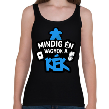 PRINTFASHION Mindig én vagyok a kék - Női atléta - Fekete női trikó