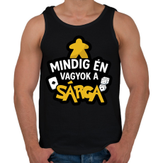 PRINTFASHION Mindig én vagyok a sárga - Férfi atléta - Fekete