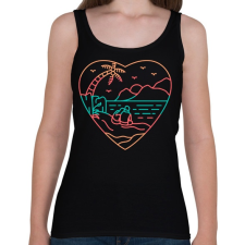 PRINTFASHION Mindörökké szerelem - Női atléta - Fekete női trikó