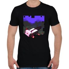 PRINTFASHION minecraft axolot (képregény stílus) - Férfi póló - Fekete férfi póló