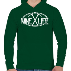 PRINTFASHION Minecraft - bányász élet - Férfi kapucnis pulóver - Sötétzöld