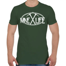 PRINTFASHION Minecraft - bányász élet - Férfi póló - Katonazöld