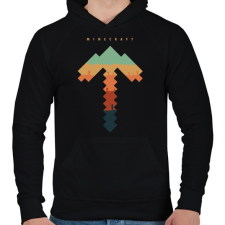 PRINTFASHION Minecraft bányász - Férfi kapucnis pulóver - Fekete férfi pulóver, kardigán