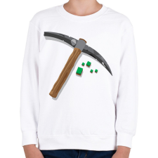 PRINTFASHION Minecraft bányász - Gyerek pulóver - Fehér gyerek pulóver, kardigán