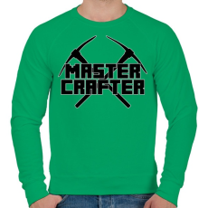 PRINTFASHION Minecraft bányász mester - Férfi pulóver - Zöld