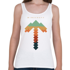 PRINTFASHION Minecraft bányász - Női atléta - Fehér női trikó