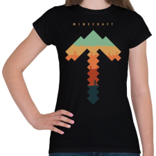 PRINTFASHION Minecraft bányász - Női póló - Fekete női póló