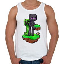 PRINTFASHION Minecraft barátok  - Férfi atléta - Fehér atléta, trikó