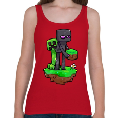 PRINTFASHION Minecraft barátok  - Női atléta - Cseresznyepiros