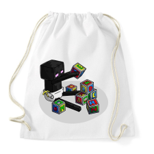 PRINTFASHION Minecraft bébi enderman - Sportzsák, Tornazsák - Fehér tornazsák