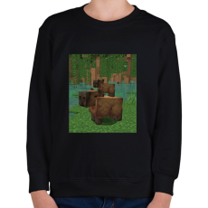 PRINTFASHION Minecraft Capybara - Gyerek pulóver - Fekete