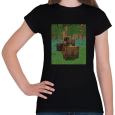 PRINTFASHION Minecraft Capybara - Női póló - Fekete