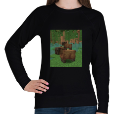 PRINTFASHION Minecraft Capybara - Női pulóver - Fekete